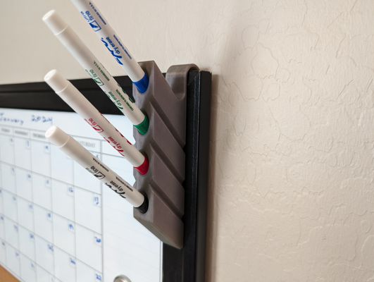 dry erase marker holder by amma prints household office hanger clip 3d print model - Mito3D