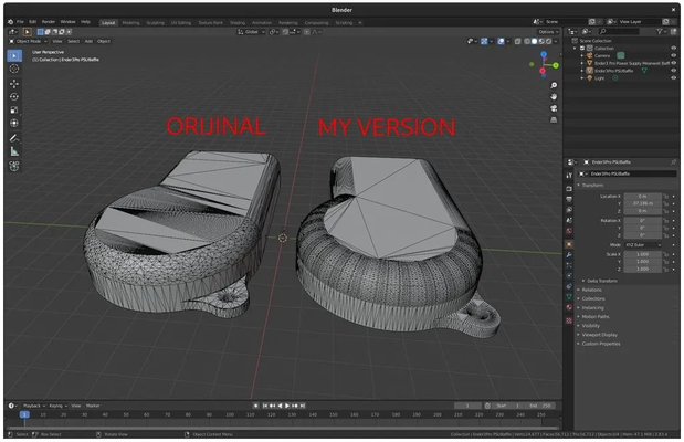 ender3 pro puissance fourniture meanwell silencieux amélioré remixé by indélébile 3d imprimante pièces créalité ender3pro psu source courant 3d print model - Mito3D