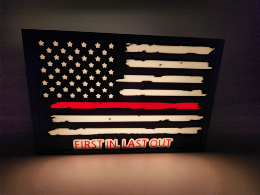 magro rosso soccorritori lightbox by jamboodle arte segni loghi pompiere rispondere vigile fuoco in scorso 39 grunge bandiera patriottico luce scatola 3 colore stampa guidato americano ems polizia paramedico emt 3d print model - Mito3D