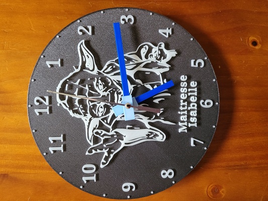 horloge maitre yoda by olivier3dprint ménage décor guerres étoiles étoile 3d print model - Mito3D