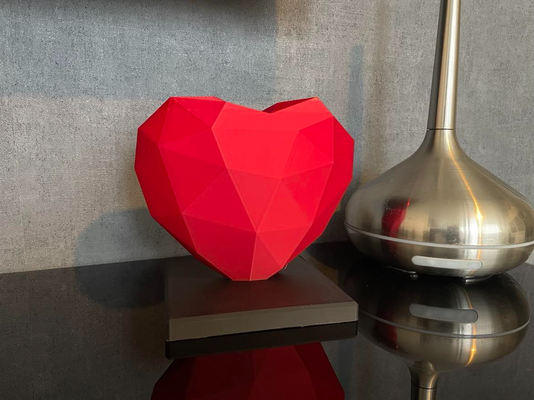 origami coração by ch tis fabricantes arte esculturas saint valentin coeur namorados orlinsky art3d pobre amor amar mães presente mãe 3d print model - Mito3D