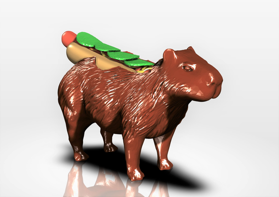 capyholder by 3dxav tools capybara capibara capivara holder chiguire 3d print model - Mito3D