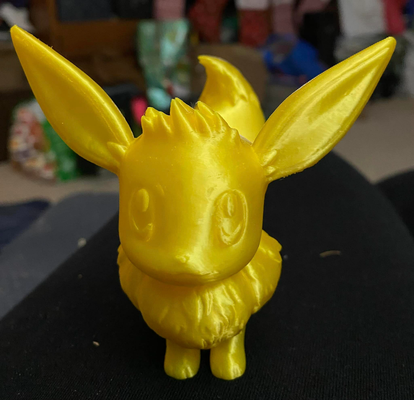 eevee posable tail by skerm art sculptures pokemon flexi 3d print model - Mito3D