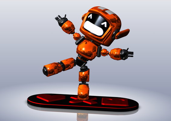 k-vrc - orange robot love death & robots by 3dxav toys games krc kvrc lovedeathandrobots bot orangebot orangerobot netflix serie 3d print model - Mito3D