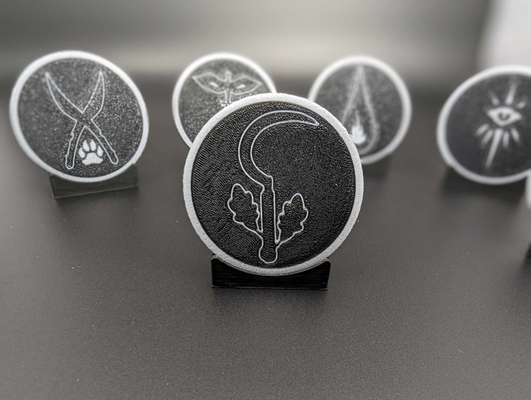 druida clase d moneda by joeythatoneguy juguetes juegos caracteres mazmorras dragones 3d print model - Mito3D