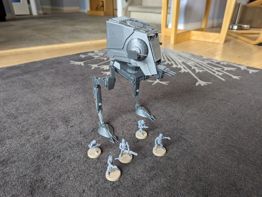 posable articulado estrela guerras atst 14 juntas remixado by ian faltas brinquedos jogos personagens guerra estrelas starwarslegion 3d print model - Mito3D