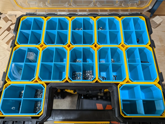 klein teile trennzeichen dewalt container by jonnaylin werkzeuge veranstalter organisation holzhandel werkstatt 3d print model - Mito3D