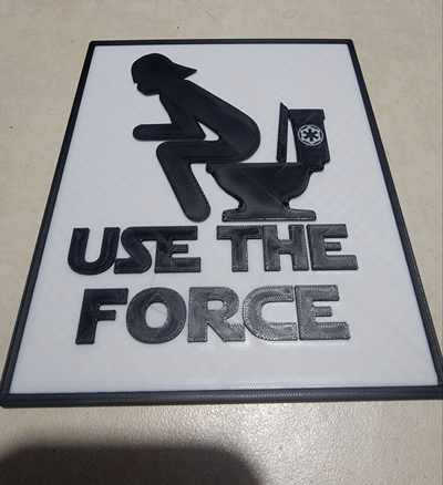 star wars force bathroom sing by galaxyprints household decor funny darth vader imperial toilet galactic restroom sign signs paper visual 3d print model - Mito3D