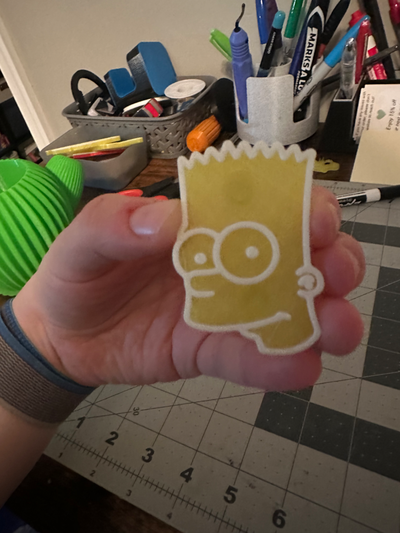 bart simpson magnet by goldiesvinyl kunst 2d simpsons kühlschrank 3d print model - Mito3D