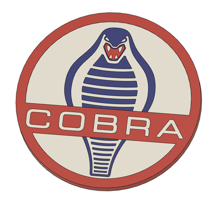 cobra emblema montanha russa by vagar casa decoração vau shelby gt350 gt500 3d print model - Mito3D