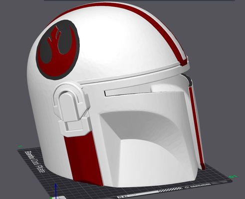 rebel mandalorian helmet remixed by smokiemcagee props & cosplays masks helmets starwars alliance mando 3d print model - Mito3D