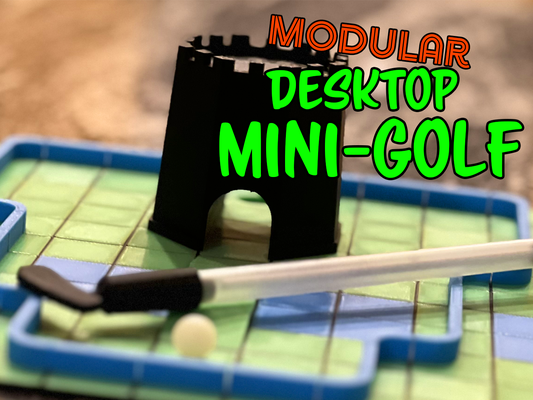 original modular desktop mini golf set by nardo3d toys & games board miniature office accessories toy game unique fun minigolf 3d print model - Mito3D