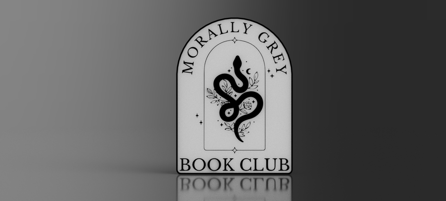 morally grey book club light box by confident kitty art signs & logos bookish morales snake 3d print model - Mito3D