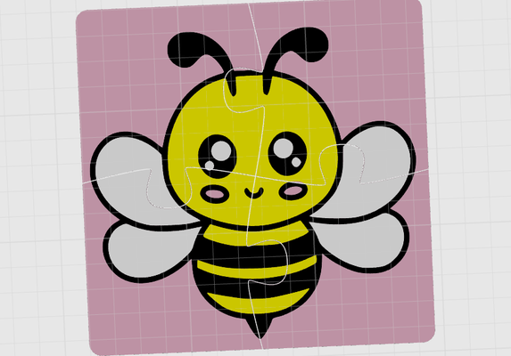 bee puzzle by slowpoke's workshop toys & games puzzles fly color cute 3d print model - Mito3D