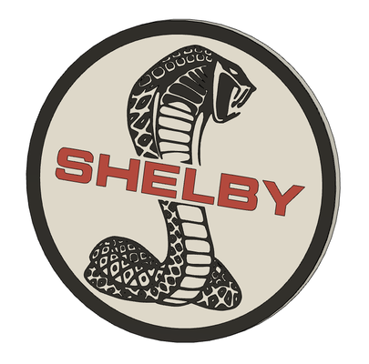 shelby emblema montanha russa by vagar casa decoração cobra vau serpente carroll gt350 gt500 mustang 3d print model - Mito3D