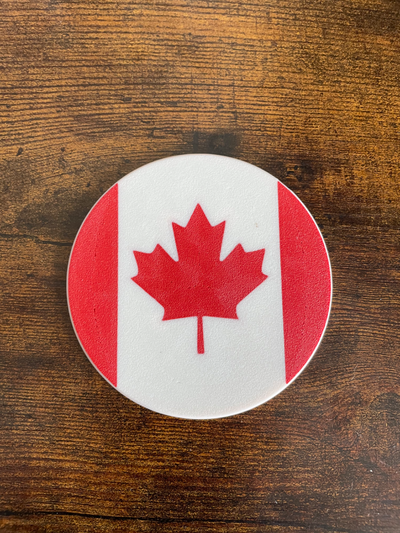 canadien drapeau coaster by lent atelier ménage décor 3d print model - Mito3D