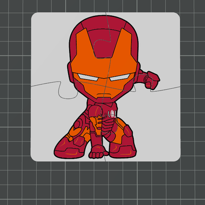 iron man puzzle by slowpoke's workshop toys & games puzzles hero avengers color fun 3d print model - Mito3D