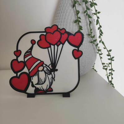 cœurs ballons gnome by satisfaits ménage décor ballon cœur l'amour valentin saint décoration maison d'intérieur 3d print model - Mito3D