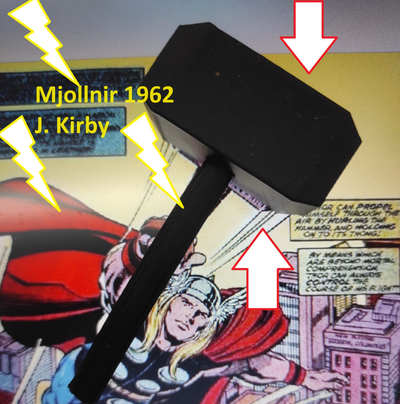 thor marteau by fabbrotech3d ménage décor mjolnir mjolnirthorshammer ragnarok bandes dessinées merveille jack kirby 1962 déshydratant pla stan lee vengeurs film arme réplique cosplay accessoires 3d print model - Mito3D