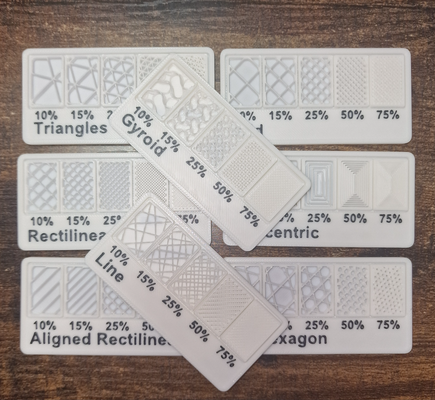 schmiddis infill cards by schmiddi 3d printer accessories filament sample tag swatch card 3d print model - Mito3D