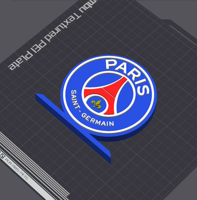 paris st germain logo masa ayakta durmak by 5kyrunn3r sanat işaretler logolar aziz ligue1 ligue 1 futbol fransa ams hazır işaret 3d print model - Mito3D