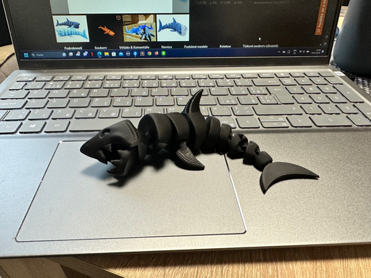 articulado tubarão remixado by negão miniaturas animais 3d print model - Mito3D