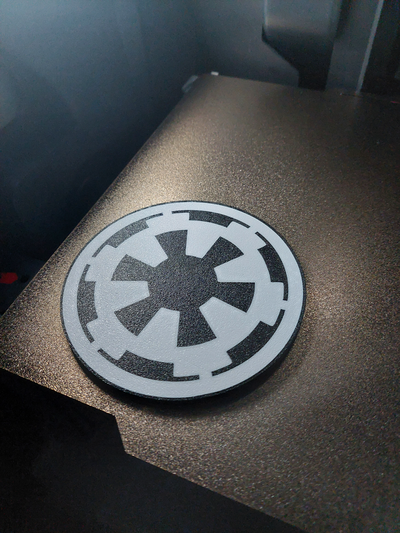 star wars imperial coaster by wexx3d art signs & logos 3d print model - Mito3D