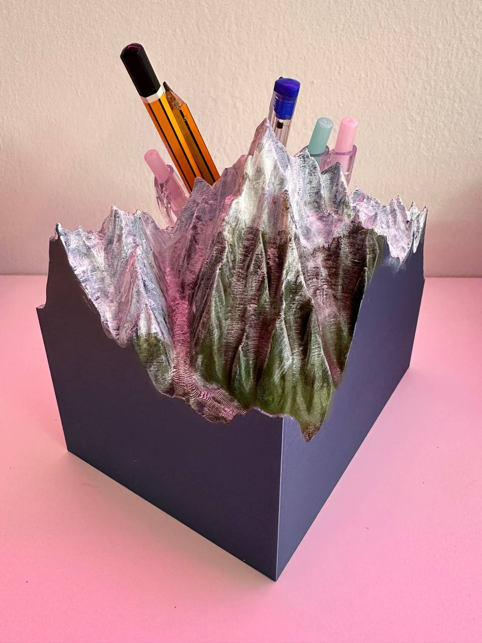 mont blanc penna titolare supporto by teotenco96 arte modelli porta portapenne montagna mont monte bianco 3D print model - Mito3D