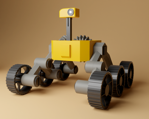 mini mars rover by printchallenge hobby & diy robotics mechanism differential gears robot suspension wheels 3d print model - Mito3D