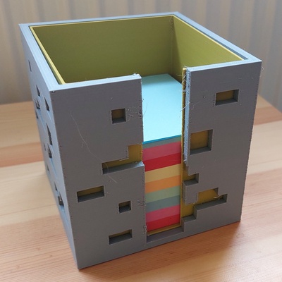 post-it box minecraft ore by kgabriel household office storage storagebox postit officeorganization 3d print model - Mito3D