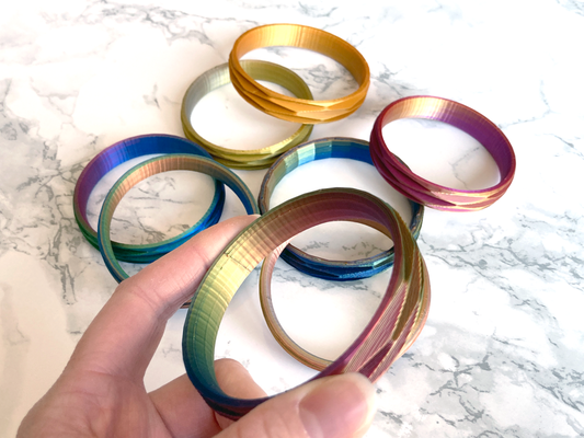 facetté bracelet tailles by penolopybulnick mode bijoux 3d print model - Mito3D