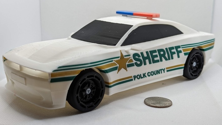 esquive chargeur shérif voiture remixé by madmax3d loisir diy véhicules police dodgecharger 3d print model - Mito3D
