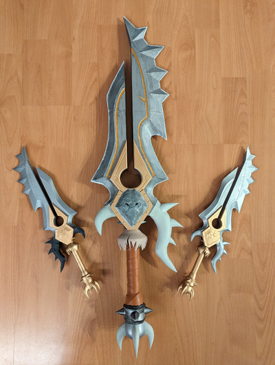 gladiador harapiento espada dios mío mundo of warcraft by papas accion accesorios cosplays réplica arma guau tamaño real variante wrynn 3d print model - Mito3D