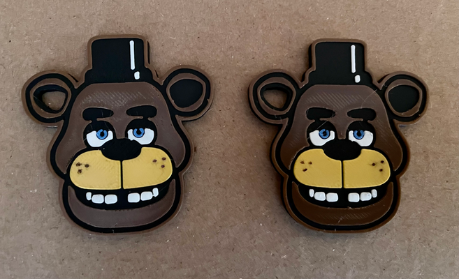 freddy fazbear keychain fnaf by cosmok toys & games characters freddy's five nights at freddys ams 3d print model - Mito3D