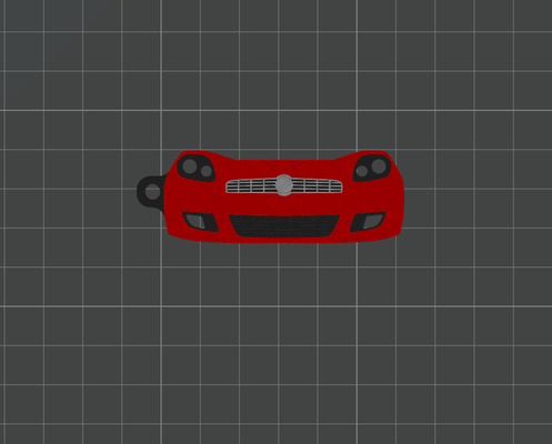 fiat bravo 2007 by andy mol kunst 2d wagen schlüsselbund carkeychain 3d print model - Mito3D