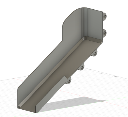 magnetic extended-ramp poop chute by mrdgelinas 3d printer parts x1 x1c trash 3d print model - Mito3D