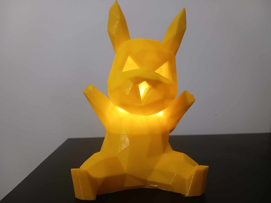 pikachu polly decorazione lanterne inutile by manager arte modelli lowpoly lowpolyart pokemonart 3dart tè luce facile giocattolo candela ragazzo fdm pokemon 3d print model - Mito3D