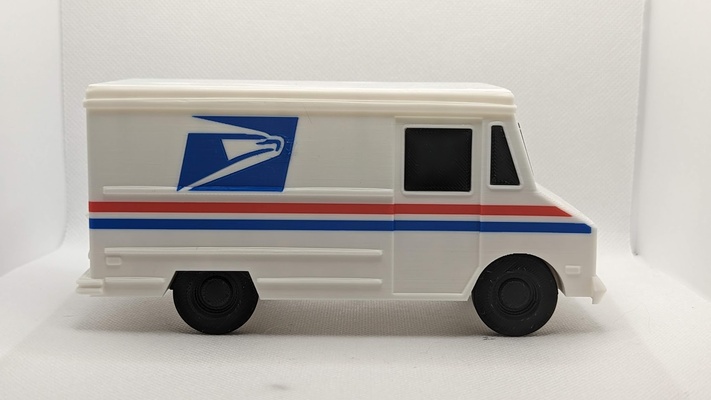usps mail truck remixed by madmax3d hobby & diy vehicles mailtruck postoffice postal 3d print model - Mito3D