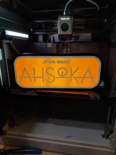 ahsoka étoile guerres led lumière boîte by wexx3d art panneaux logos étoiles 3d print model - Mito3D