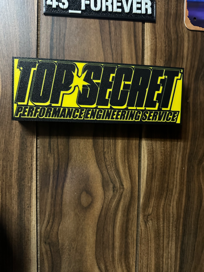 secret racing logo lightbox by tropicgtiturbo art signs & logos jdm jdmcars jdmcarculture topsecret touge wangan shutoko nissan skyline gtr skylinegtr r32 r33 r34 silvia s13 s14 s15 toyota supra jzx100 mazda rx7 fc3 fd3s 3d print model - Mito3D