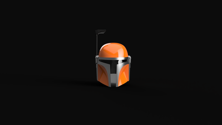 mandaloriano estação 3 reboque dobrado talo capacete by percevejo adereços cosplays máscaras capacetes guerra estrelas themandalorian 3d print model - Mito3D