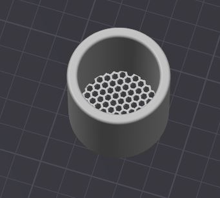 mesh tube by rp beeworks tools pipe honeycomb cap 3d print model - Mito3D