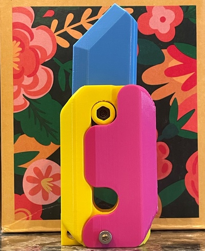 tiktok gravity knife fidget toy by smileyprinter toys & games cute model fun satisfying gravityknife 3d print model - Mito3D