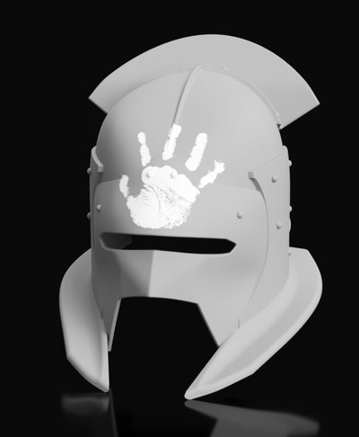 uruk hai capacete v3 by percevejo adereços cosplays máscaras capacetes senhor anéis lotr urukhai 3d print model - Mito3D