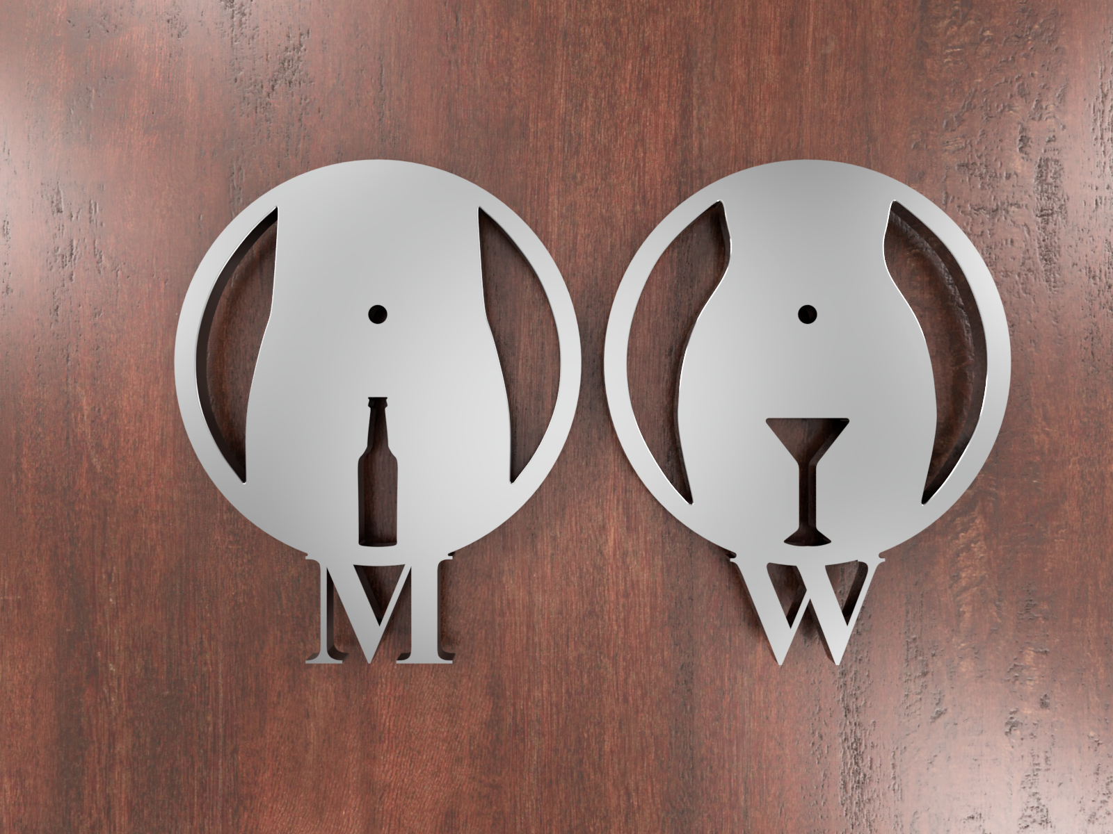 toilet signs by frenkees art & logos toiletsign sign female male 3D print model - Mito3D