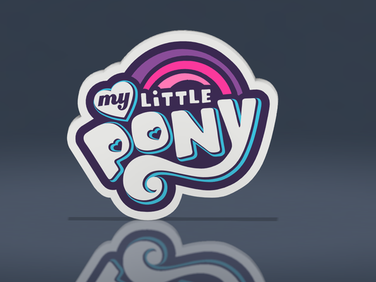 my poni caja ligera by sitsero arte señales logos led lámpara ligero unicornio multicolor niño habitación ams niña caballo dibujos animados juego anime animación película logo 3d print model - Mito3D