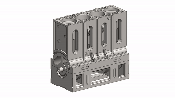motore 4 cilindro in linea by angelo caduto formazione scolastica ingegneria pistone albero funzionale 3d print model - Mito3D