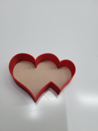 corazón anillo cuenco by speedy06 herramientas organizadores doble bandeja caja valentin boda boda 3d print model - Mito3D