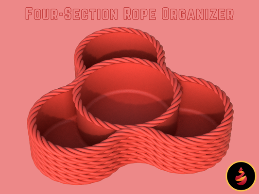 four-section rope organizer by jamestheprinter household office holder twist twisted organization organize 3d print model - Mito3D