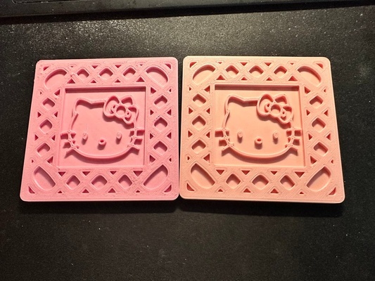 kitty coaster remixed by matthewd123578 household decor coasters cup 3d holder 8bit pixelart game video retro pixel art cookie cutter drink bit glass thingiverse 8 sanrio 3d print model - Mito3D